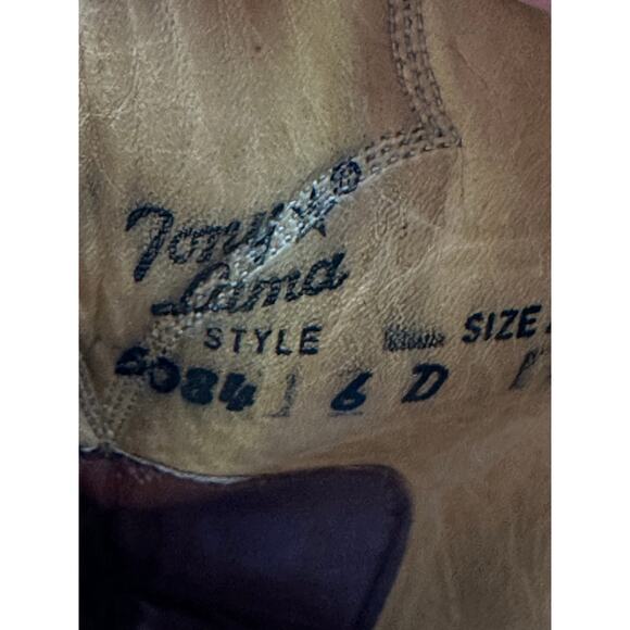Tony Lama 6084 Brown Marble Leather Western Cowboy Boot Size 6 D Men  / Woman 8 - Picture 14 of 16